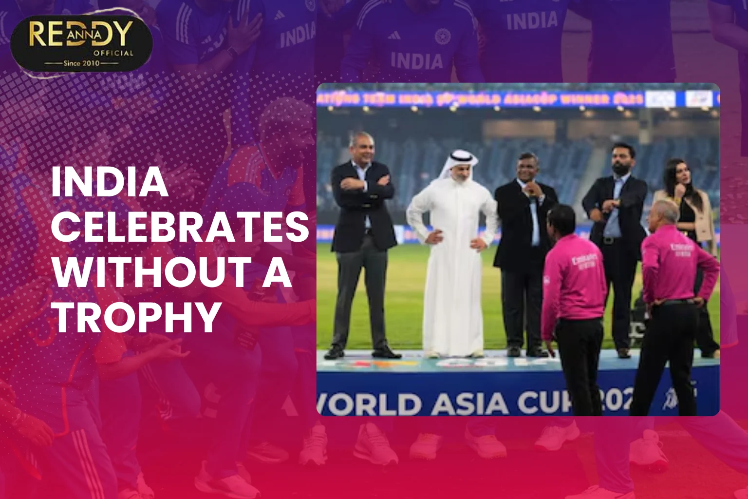 India celebrates without a trophy