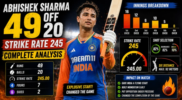 Abhishek Sharma's 49 Off