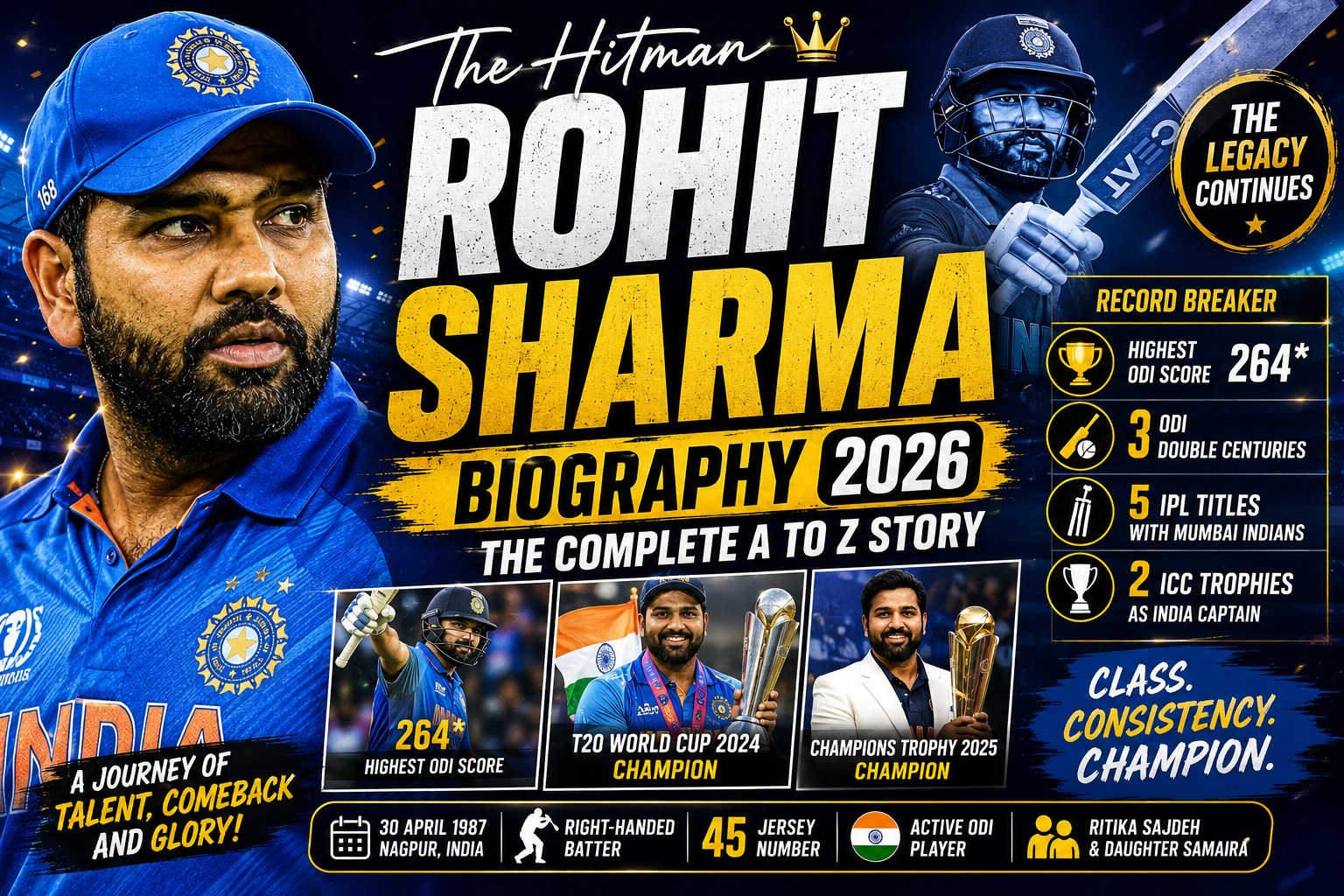 Rohit Sharma Biography 2026