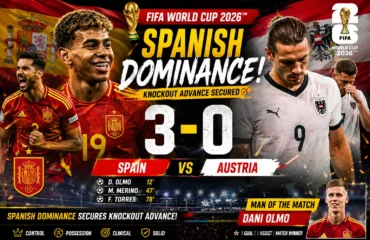 Spain vs Austria 3-0 | FIFA World Cup 2026 Match Report