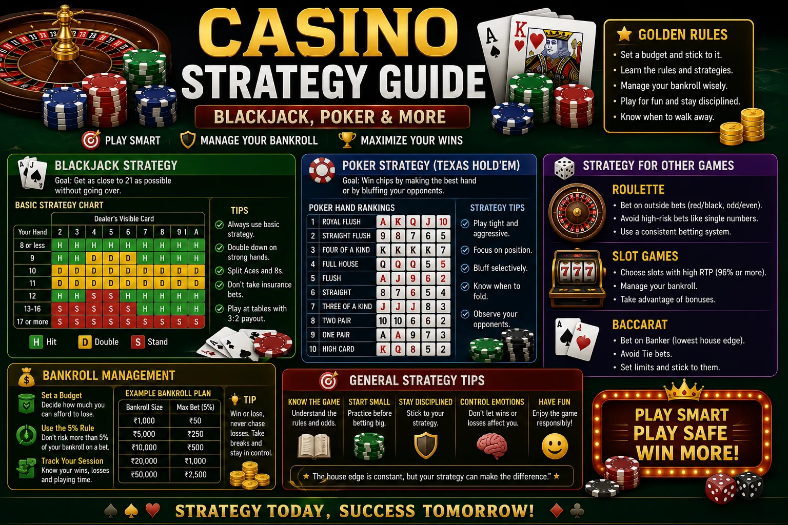 Best Casino Games Strategy Guide for Beginners & Tips