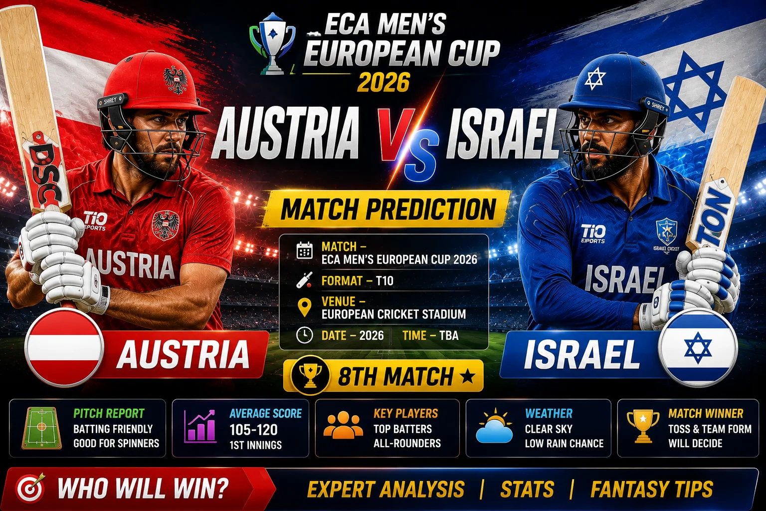 Austria vs Israel | ECA Men's European Cup 2026 Match Prediction