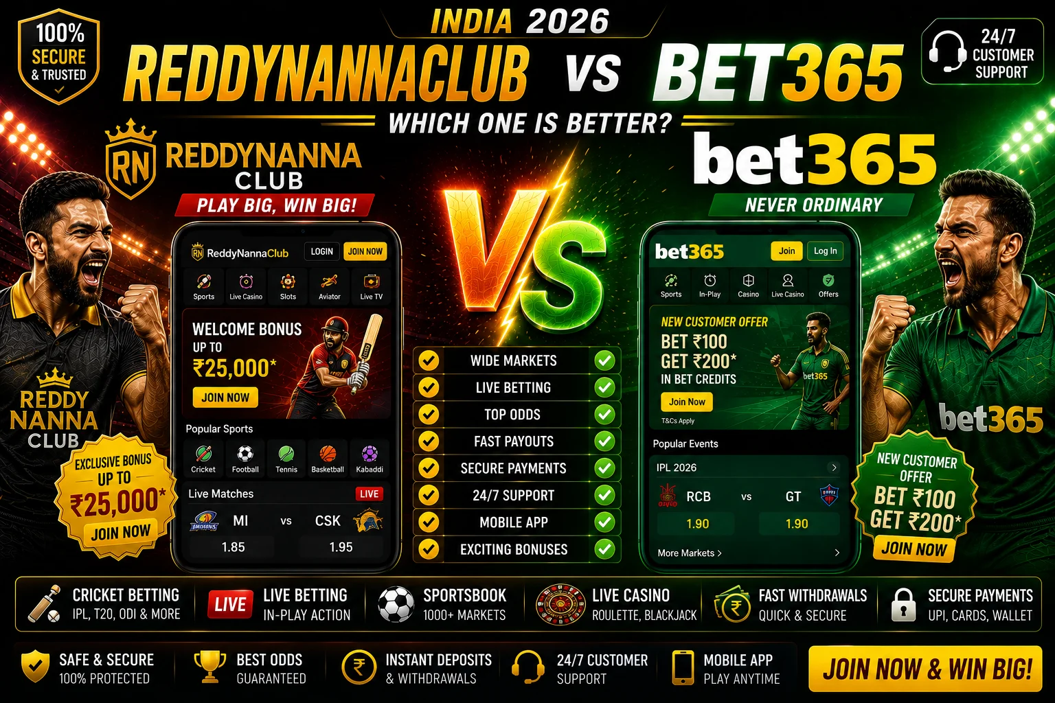 ReddyNannaClub vs Bet365 Best Betting Site 2026